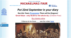 Desktop Screenshot of michaelmasfair.org.uk